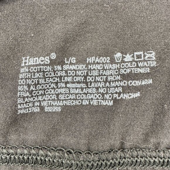 Hanes Set Of 2 Sports Bras Womens Large Black Cotton Spandex Blend - Picture 4 of 4